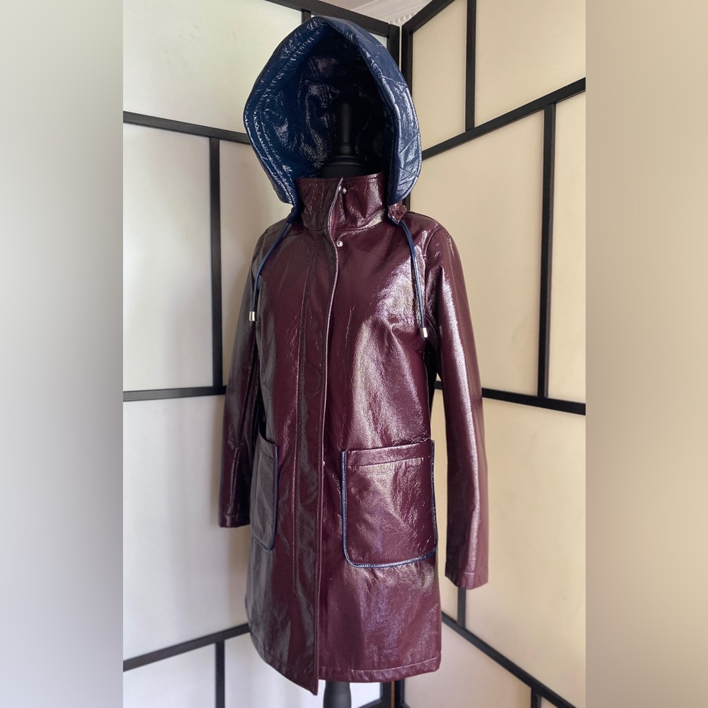 Sam Edelman polka dot lined rain coat. Size XS.